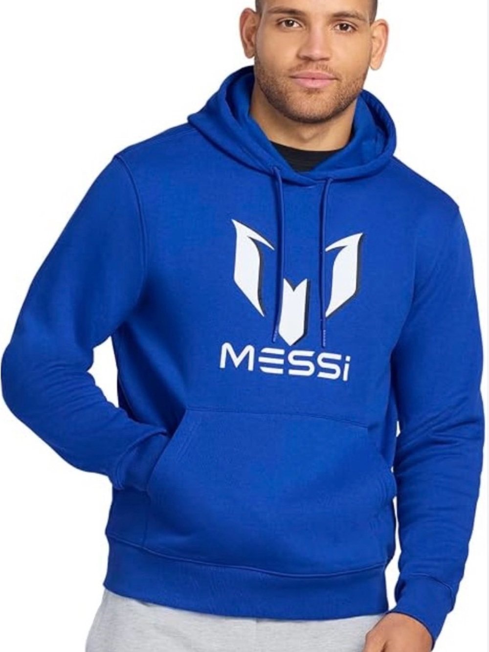 Messi Logo Royal Blue Pullover Hoodie